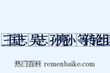 三国志·吴志·孙亮孙晧等传论组词是什么意思的图片